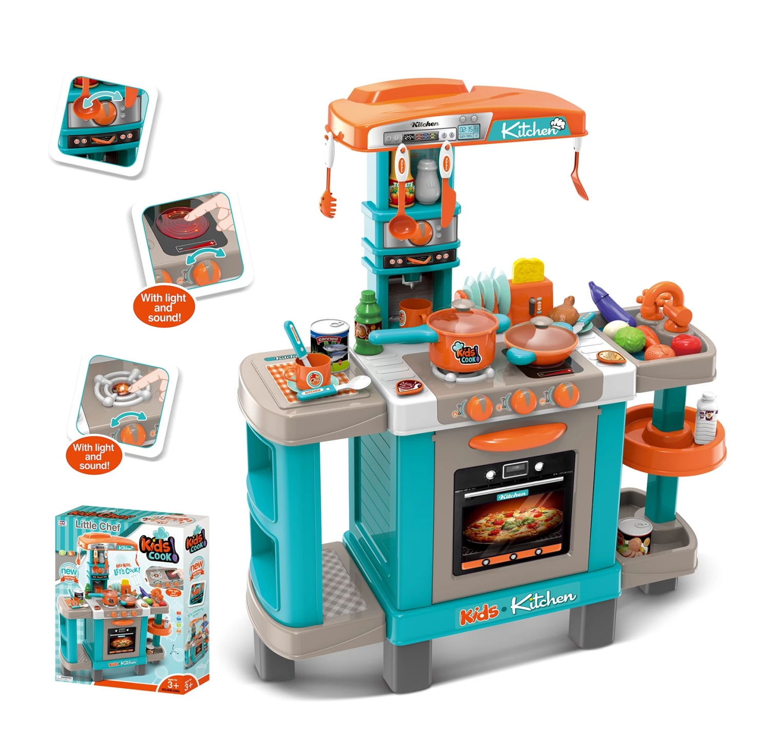 Blue Toys Παιδική Κουζίνα με Φως (MKK067596)