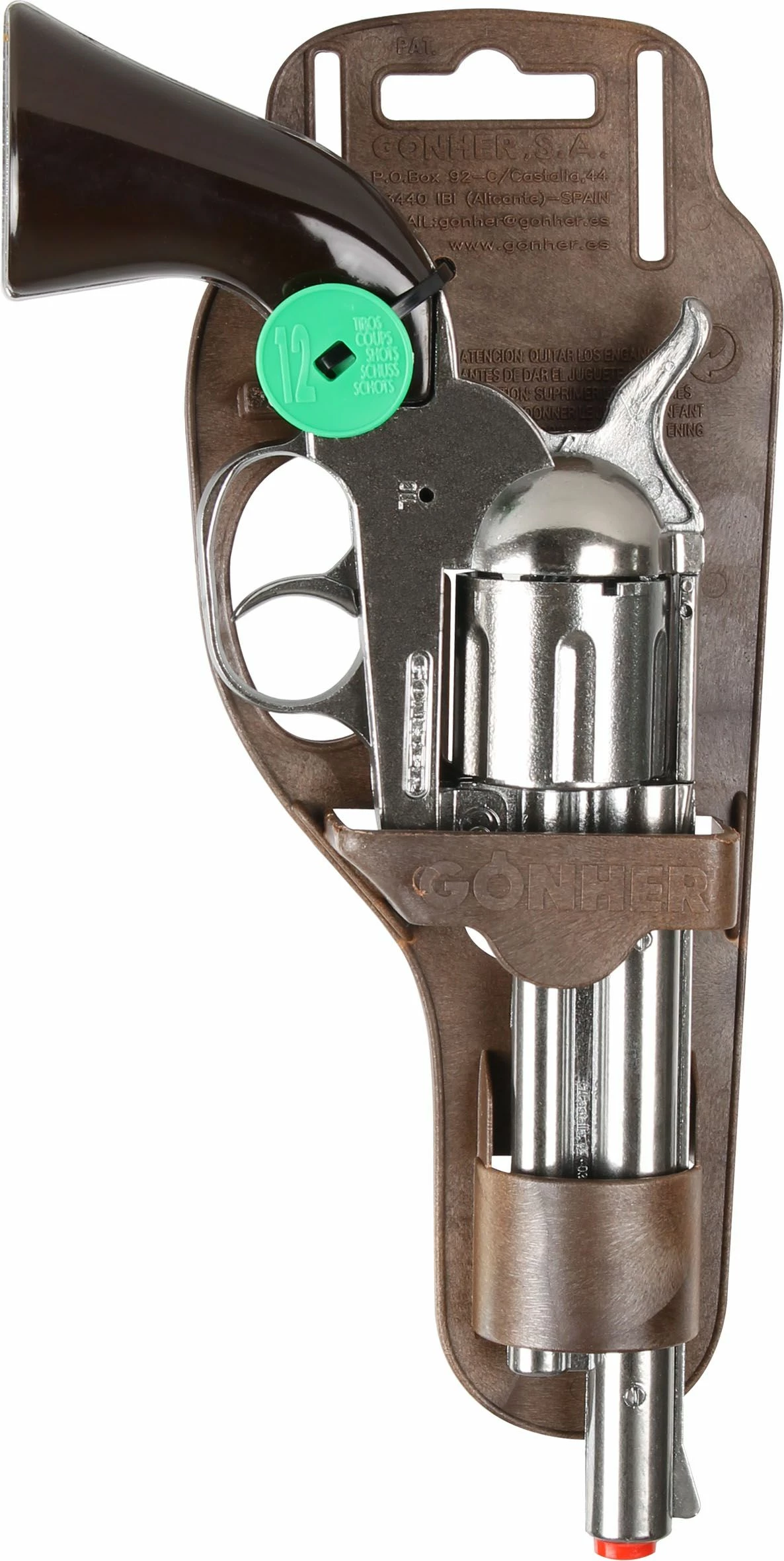 Παιδικό Όπλο Gonher Καουμπόι Revolver Steel 12σφαιρο (3121/0)