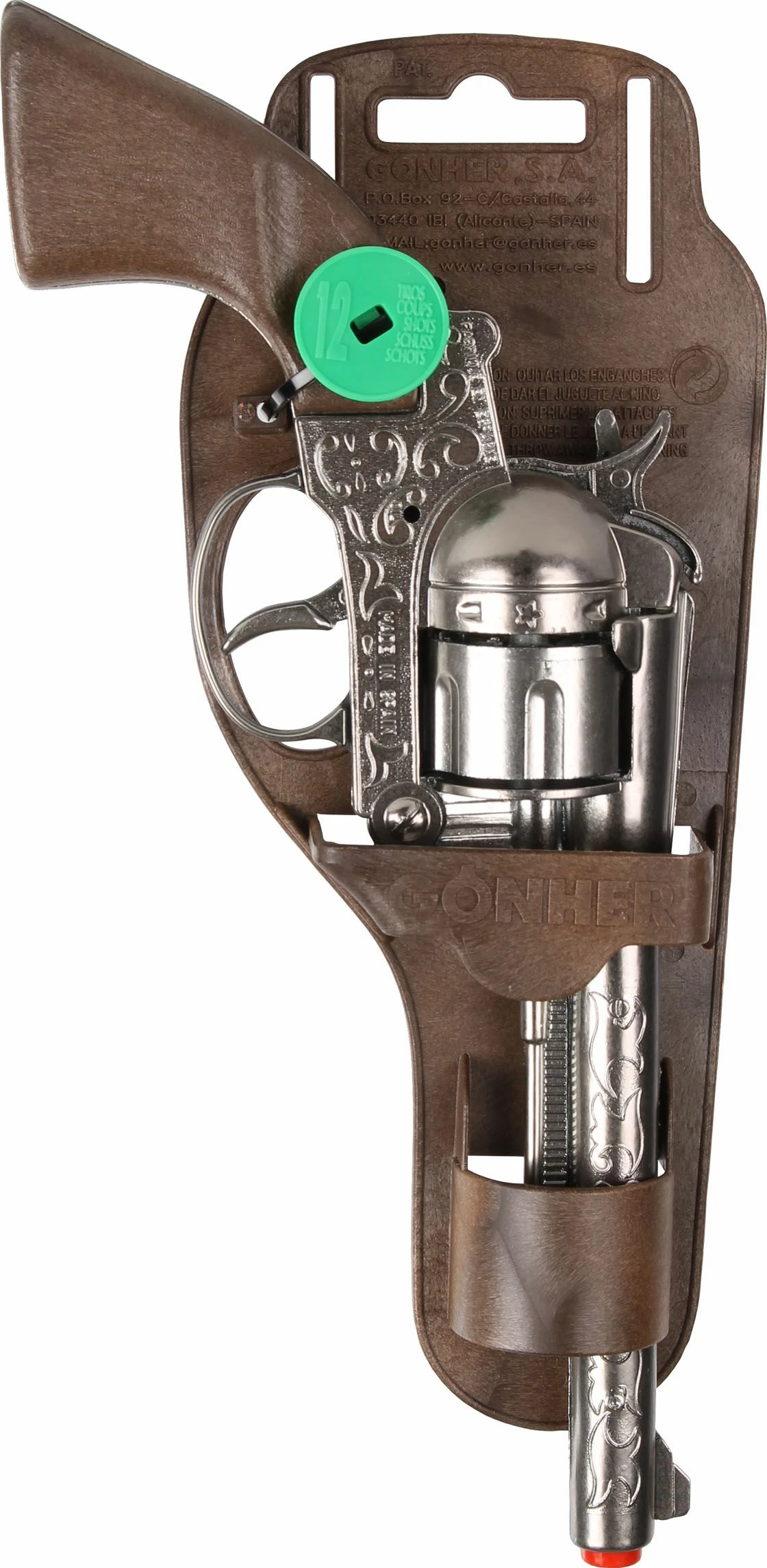 Παιδικό Όπλο Gonher Περίστροφο Καουμπόι 12σφαιρο (3122/0) - Image 4