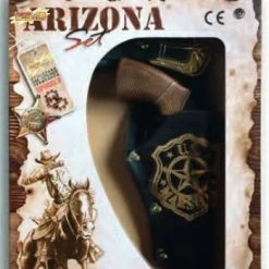 Αποκριατικο Σετ Πλαστικο Οπλο Με Ζωνη Edison Arizona 8 Σφαιρες (508/24)
