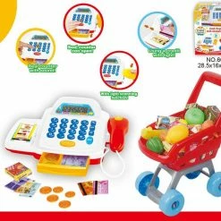 Blue Toys Ταμειακη Μηχανη Και Καροτσι Για Ψωνια (MKG946432)