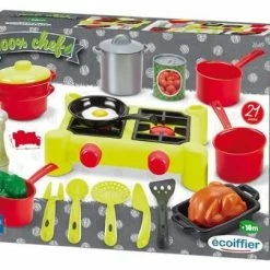 Ecoiffier Κουζινικα – Σετ Ματι Με Σκευη Και Τροφιμα 21Tmx. (2649)