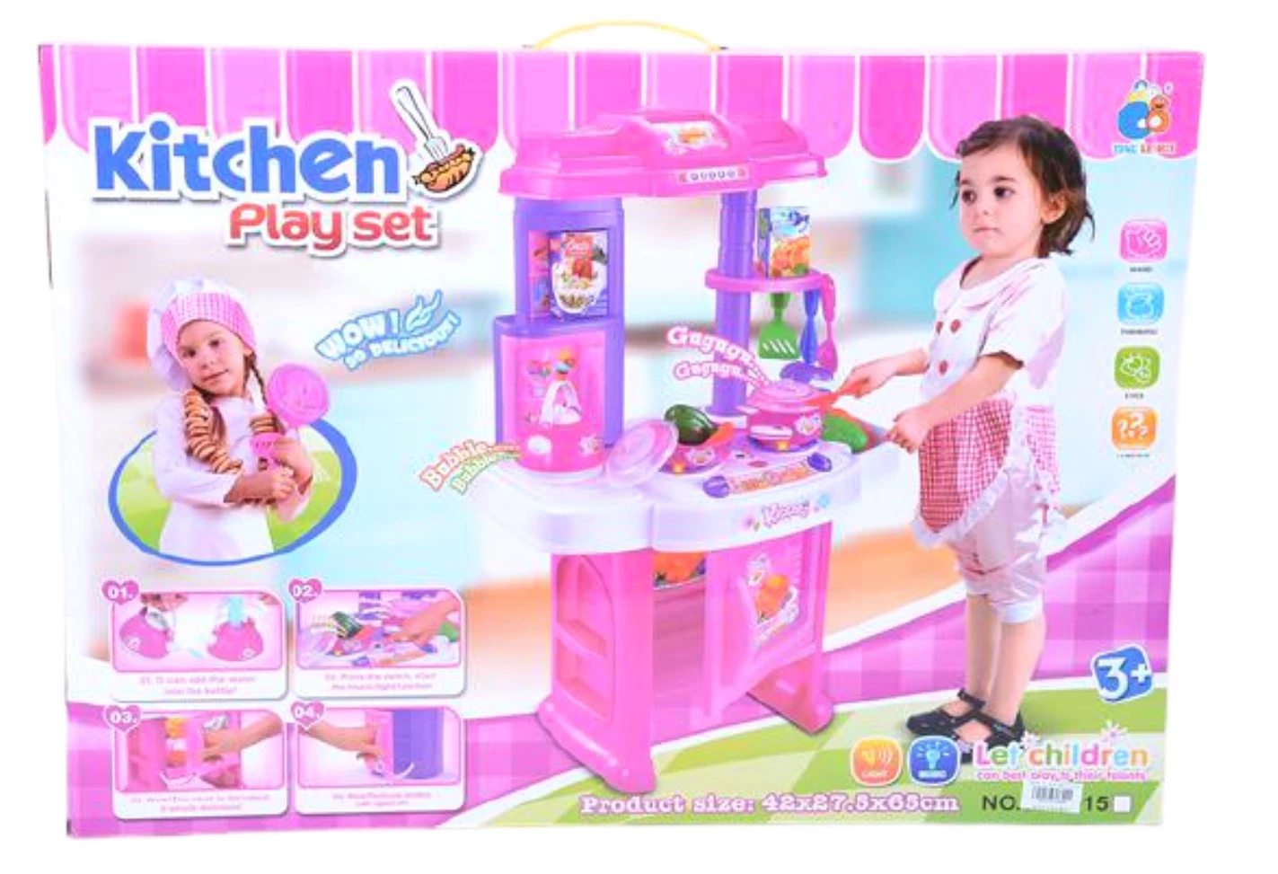 Blue Toys Παιδικη Κουζινα Kitchen Play Set Με Φωτα Και Ηχους (MKH673344)