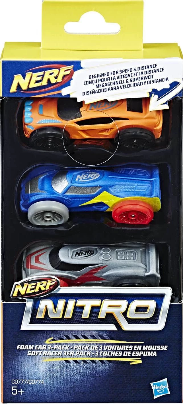 Hasbro Nerf Nitro Foam Car 3Pack – 3 Αφρωδες Αυτοκινητακια Σε Διαφορα Σχεδια (C0774)