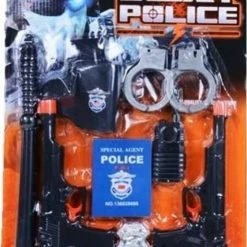 Blue Toys Οπλα Καρτελα Με Χειροπεδες Και Γκλοπ Swat Police (MKH443367)