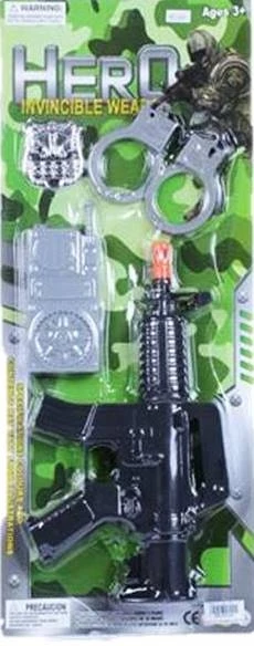 Blue Toys Οπλα Καρτελα Στρατιωτικο Με Walkie Talkie Και Χειροπεδες (MKH443385)