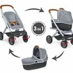 Smoby Mc And Q Pushchair And Pram Grey Καροτσι 3 Σε 1 (253104)