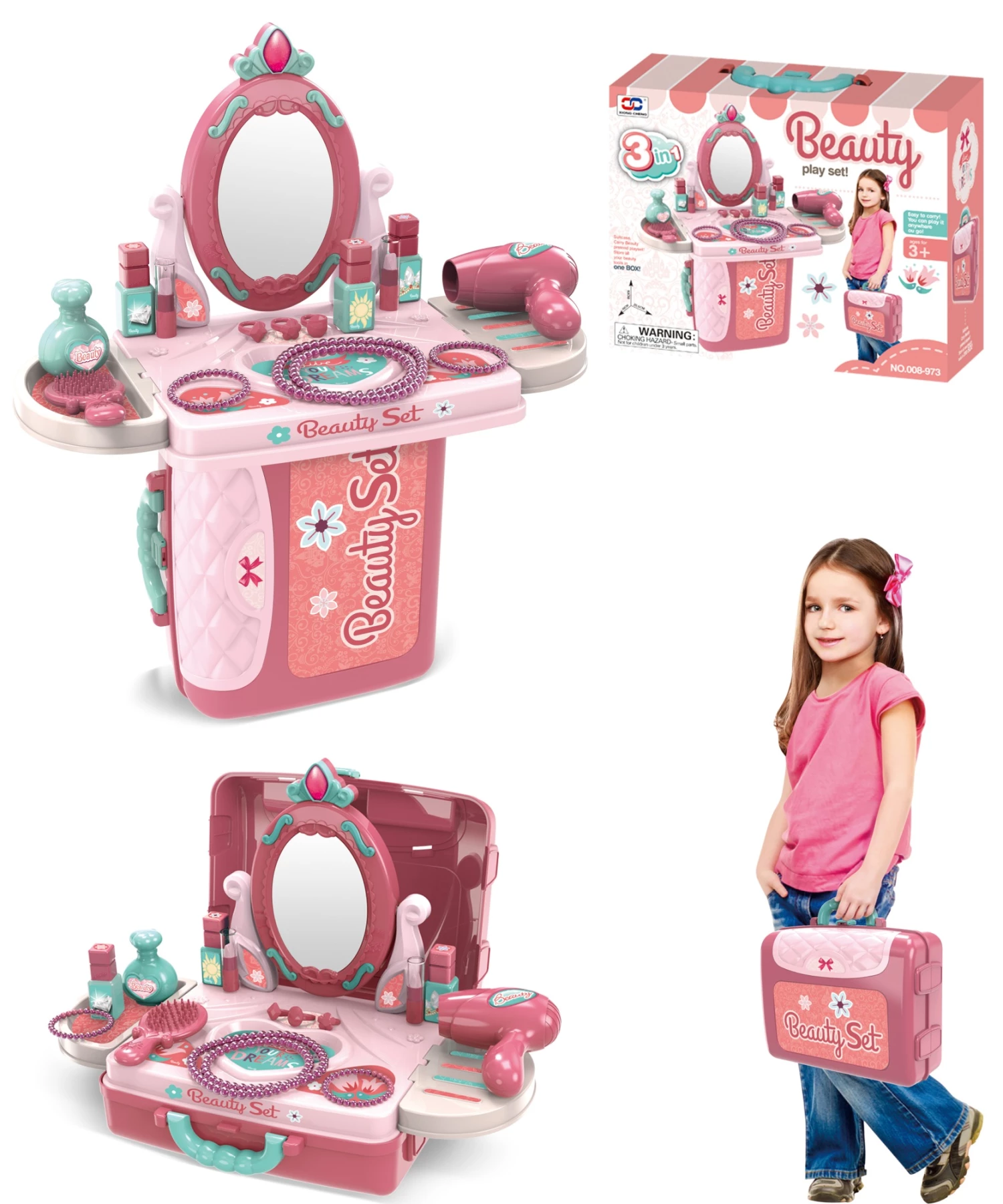 Blue Toys Σετ Ομορφιάς Βαλιτσάκι – Καθρέπτης Με Αξεσουάρ (MKL414086) - Image 2